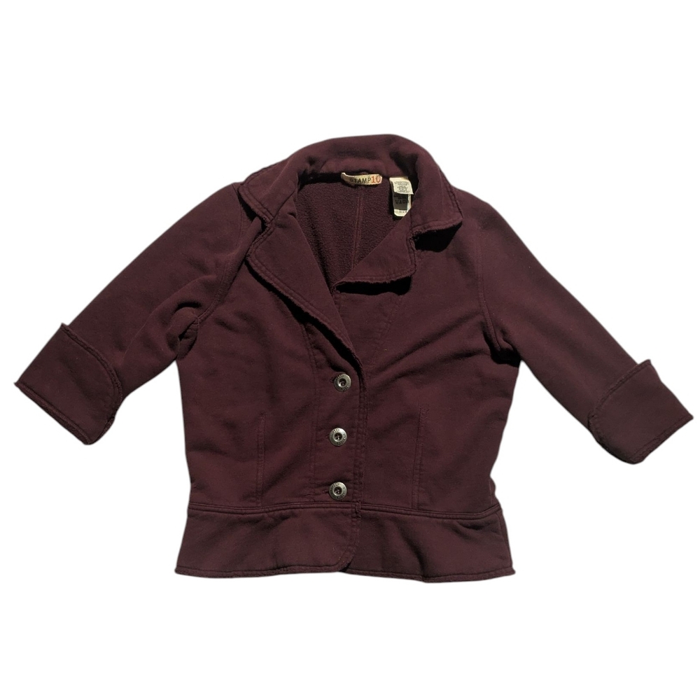 Stamp 10 Peplum Sweater Blazer Medium